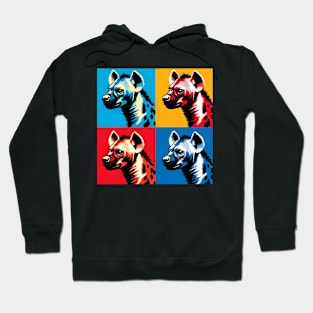 Hyena Harmony: A Pop Art Spectacle Hoodie